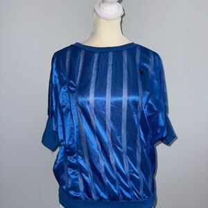 Blue Vintage Striped Jersey w Playboy Logo